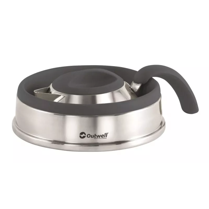 Bollitore Outwell Collaps Kettle 1,5 l silicone acciaio inox Navy Night – bollitore da campeggio pieghevole