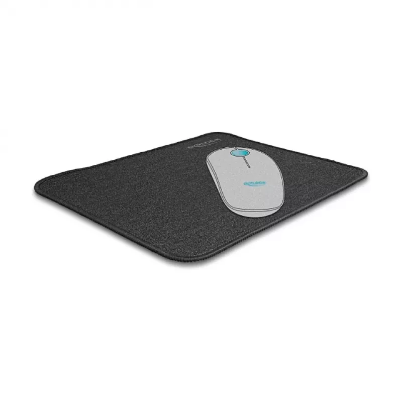 Tappetino per mouse DeLOCK glitter-nero 300x245mm gomma antiscivolo