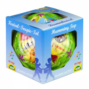 Trottola Lena Humming top animali selvatici 16 cm — trottola in legno di Lena, 16 cm di diametro