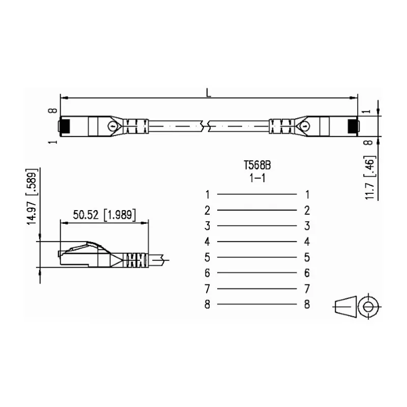 Metz 1308455077-E cavo patch Ethernet giallo