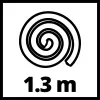 Einhell 3407000 - grigio - nero - 1,3 m - 8 mm - 390 g - 560 g