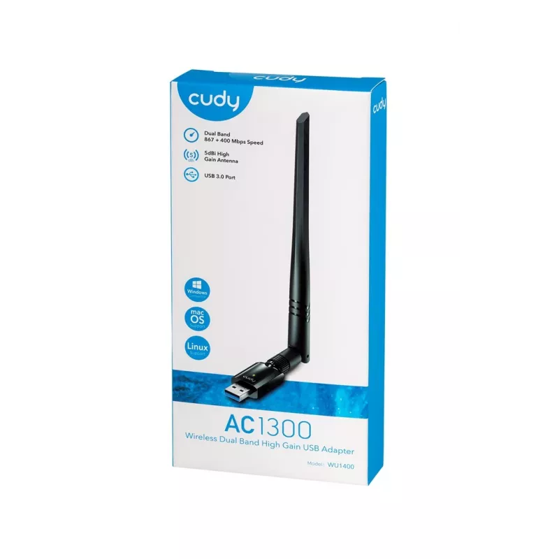 Scheda di rete Cudy WU1400 WLAN 867 Mbit/s USB dualband Wi-Fi 5