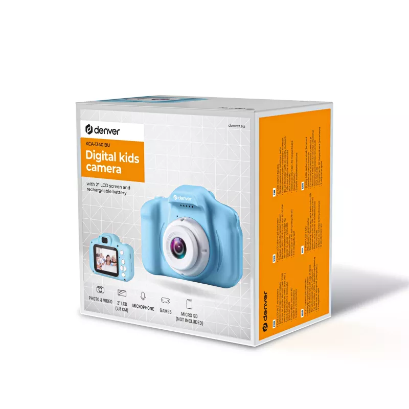 Fotocamera Denver KCA-1340BU per bambini giocattolo giochi scheda 64GB