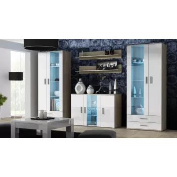 Cama Sideboard 120 cm SOHO S7 rovere sonoma/bianco lucido