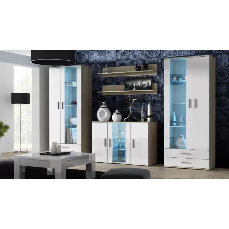 Cama Sideboard 120 cm SOHO S7 rovere sonoma/bianco lucido