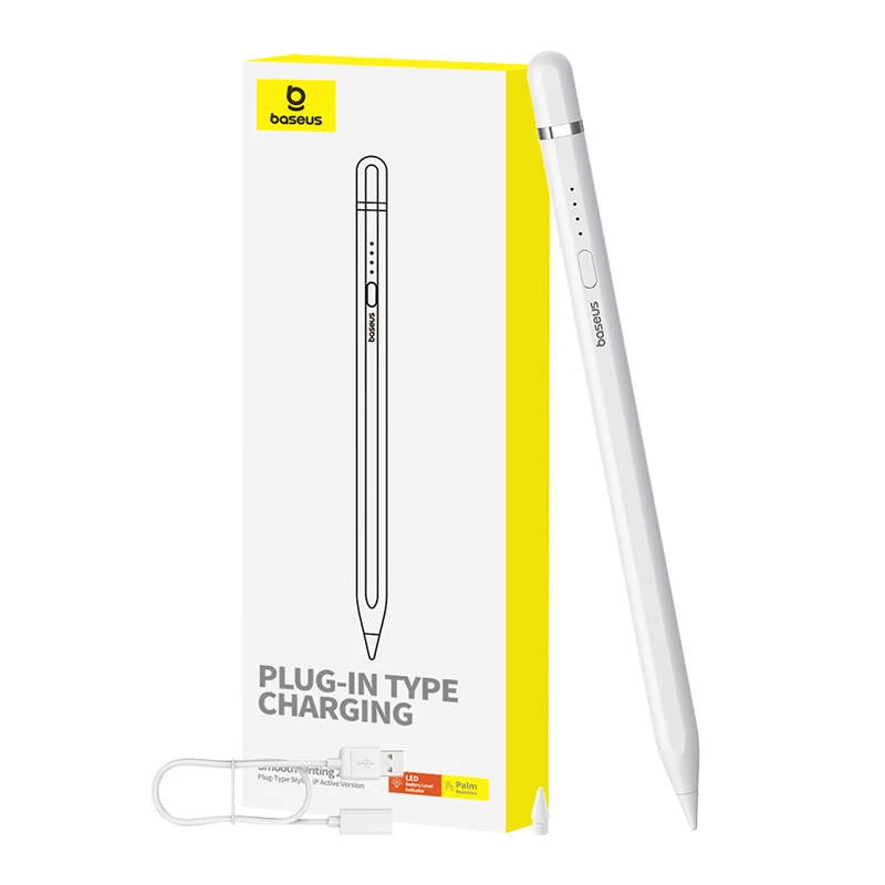 Stylus Baseus Smooth Writing Series ricarica plug-in Lightning, bianco