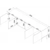 Mobile RTV Cama ISLA 200x40x60 nero opaco