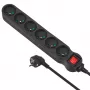 Prolunga elettrica MACLEAN MCE225 — cavo 1,5 m, 6 prese AC Type F, per interni, nero