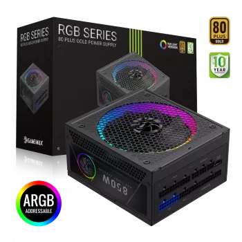 Gamemax alimentatore, 80 PLUS, Gold | RGB 850G | 850 W