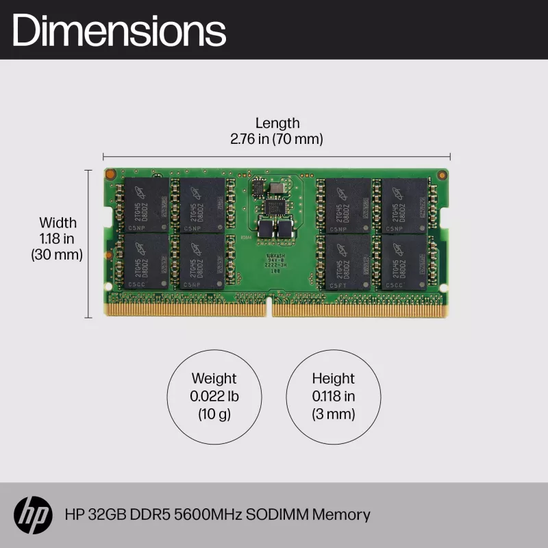 HPE - DDR5 - modulo - 32 GB - SO-DIMM 262-Pin - 5600 MHz / PC5-44800 1.1 V