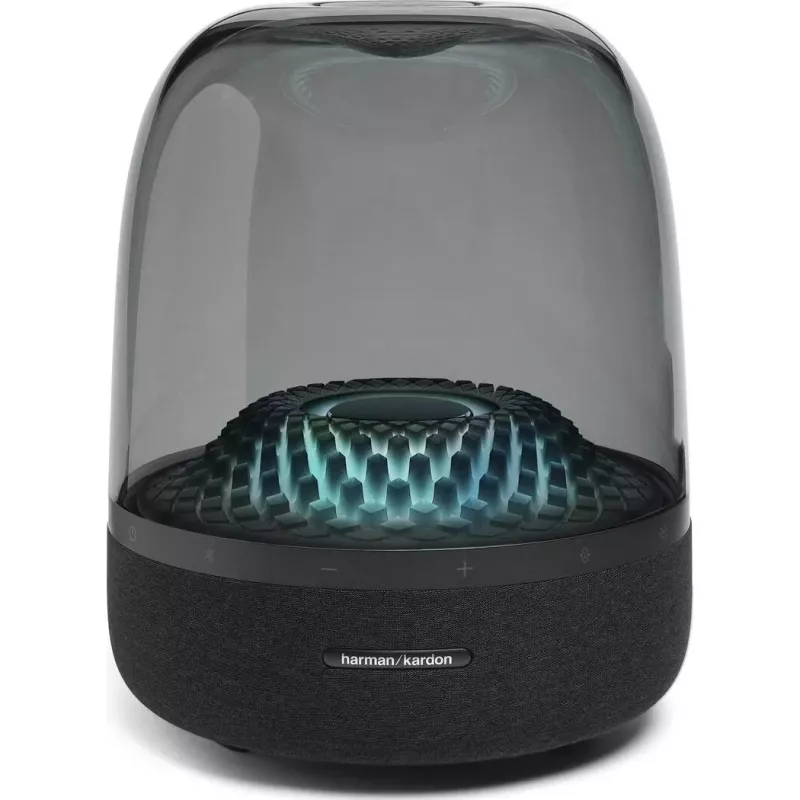 Altoparlante portatile wireless Harman/Kardon Aura Studio 4 — 100 W, 3 driver, 45–20000 Hz, nero/trasparente