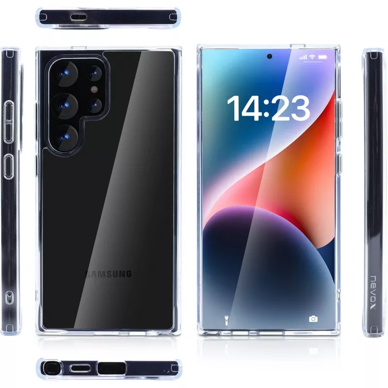 Cover nevox StyleShell SHOCKFlex Galaxy S25 Ultra trasparente 6,8 pollici