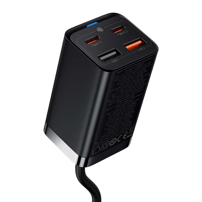 Caricabatterie Baseus GaN3 Pro cellulare tablet nero AC per interni 15V 3A