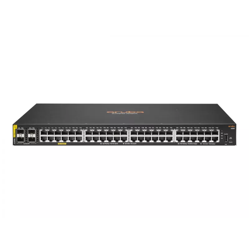 Switch gestito HPE Aruba Networking Aruba 6100 48G PoE 4SFP+ 370W