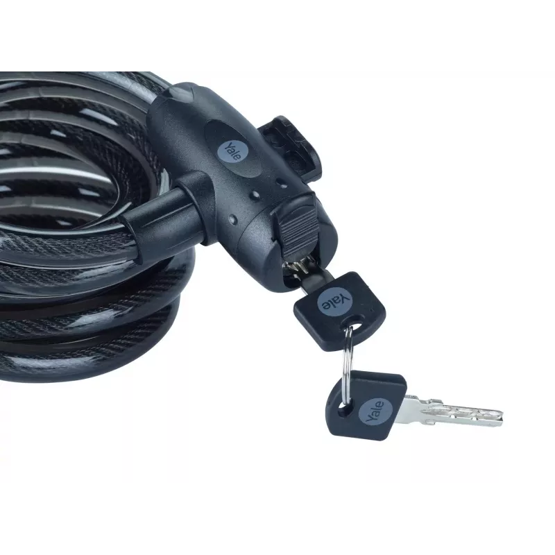 Lucchetto per bici in acciaio 12 mm con chiave - YCK0/12/200/2 nero
