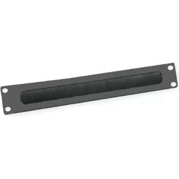 VALUE copertura per rack con spazzola per passaggio cavi – RAL 9005 – 2U – 25,4/48,3 cm (10 pollici/19 pollici)
