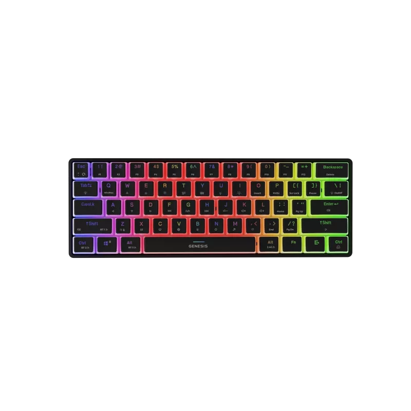 TASTIERA GAMING GENESIS THOR 660 G2 US NERA WIRELESS RGB MECCANICA GATERON BROWN