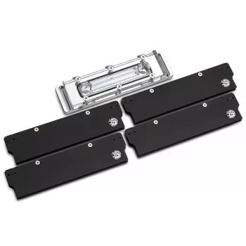 Bitspower dissipatore per memoria, DDR5, trasparente, bilaterale - 4 DIMMS