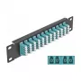 Patch panel fibra ottica DeLOCK 10 pollici 12 porte LC quad acqua 1U nero