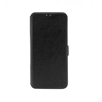 Custodia in pelle a libro FIXED per Xiaomi Redmi 14C, nero — protezione anteriore e posteriore