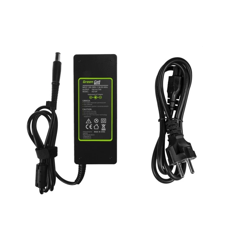 Green Cell AD15P PRO alimentatore da 90 W per notebook HP, 19 V 4,74 A, per interni, nero