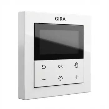 Termostato ambiente digitale Gira System 3000 Bluetooth, bianco, display LCD