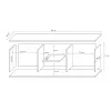 Cama supporto TV SOHO 180 bianco/grigio lucido