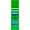 Shelly Pro Dimmer 2PM da incasso blu, verde, grigio