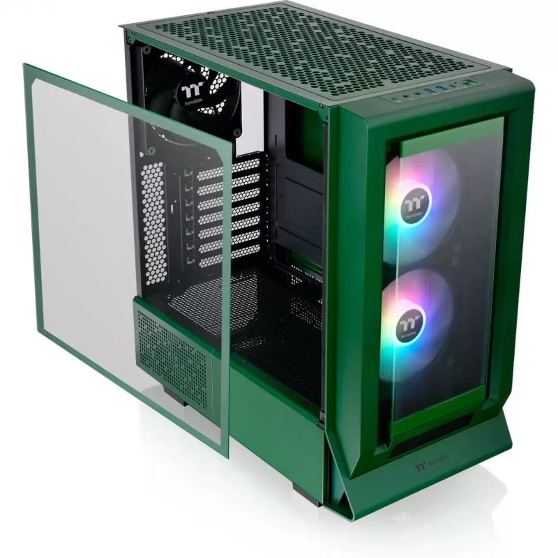 Ceres 350 MX, Case Tower Verde scuro, vetro temperato x 2