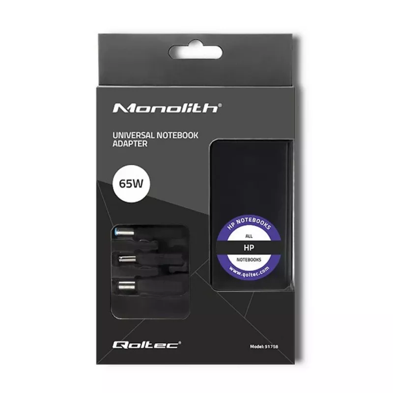 Alimentatore Qoltec 51758 per interni 65 W nero