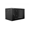 Lanberg WF01-6406-10B armadio rack da parete da 19 pollici, 6U, 600x450x368 mm, porta in vetro, 60 kg, nero