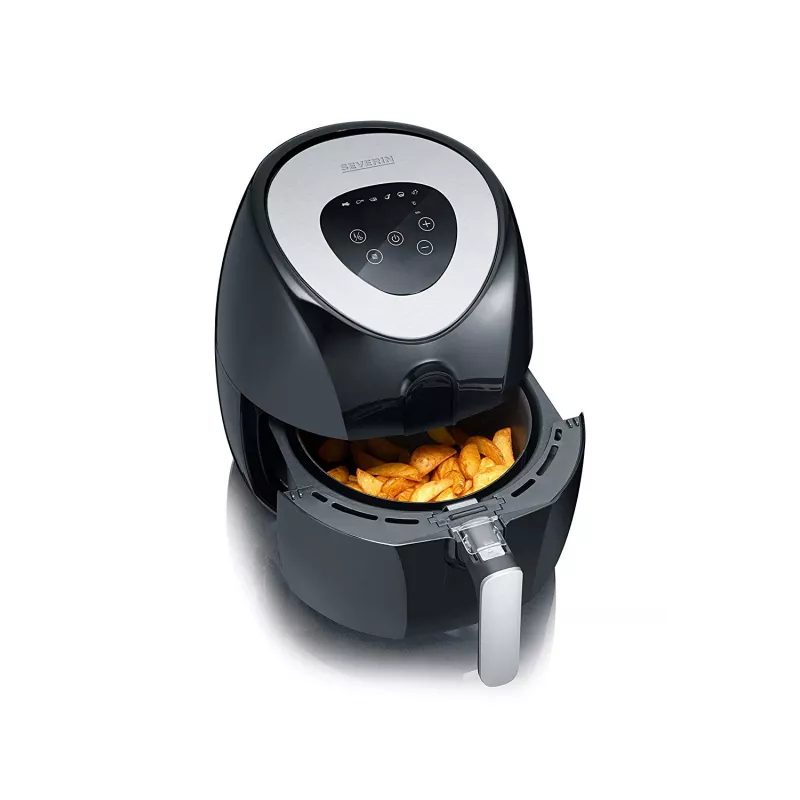 Severin 2430 Single 3,2 l stand-alone 1500 W friggitrice ad aria nero, acciaio inox