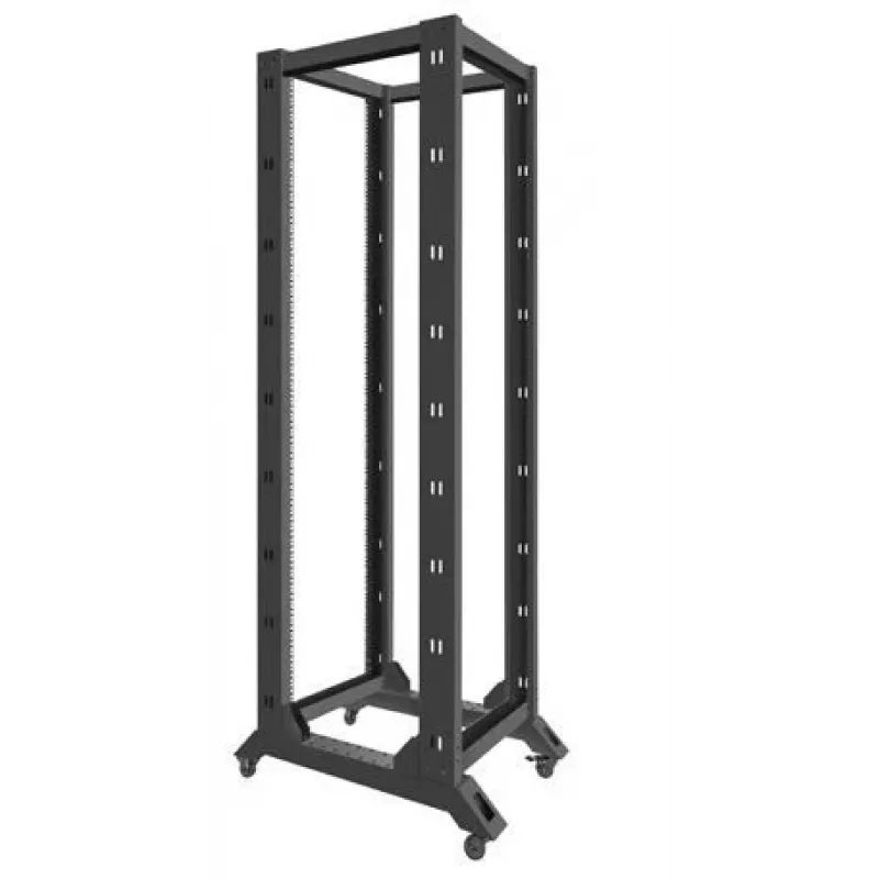 Lanberg OR01-6842-B Rack aperto da 19 pollici, 42U, 600x800 mm, nero