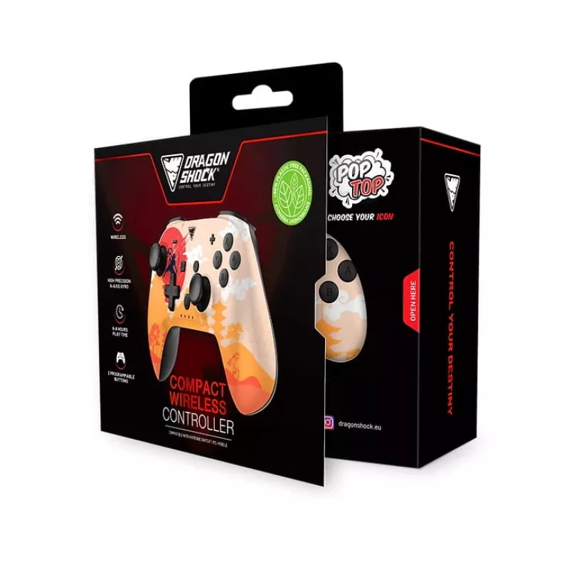 Dragonshock PopTop Compact - Gamepad - Nintendo Switch - pulsante Indietro - D-Pad - pulsante Home - tasto Reset - wireless - Bluetooth - USB Type-C (D
