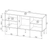 HOLE Cassettiera 152x42,5x74,5 cm bianco opaco
