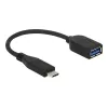 Cavo USB DeLOCK USB 3.1 Gen 2 Type-C/Type-A 0,1 m nero