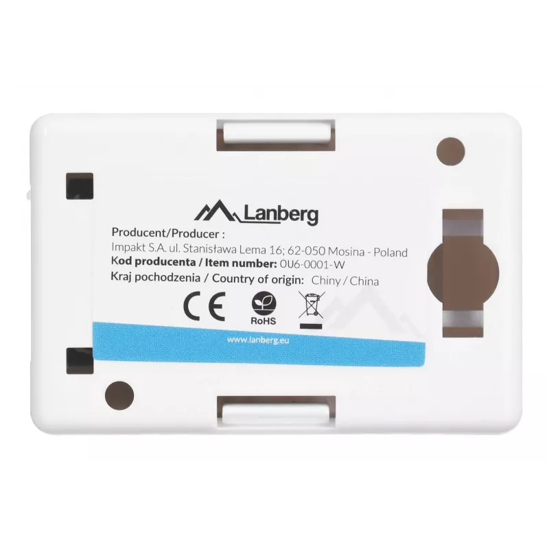Presa di rete LANBERG RJ-45 OU6-0001-W, Cat6, bianco