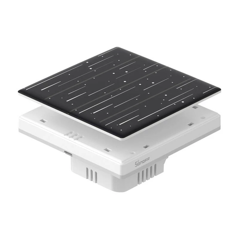 Copertura decorativa Sonoff T5-4C-86-star per interruttore touch — modello T5-4C-86-star, placca da parete per montaggio 86×86 mm
