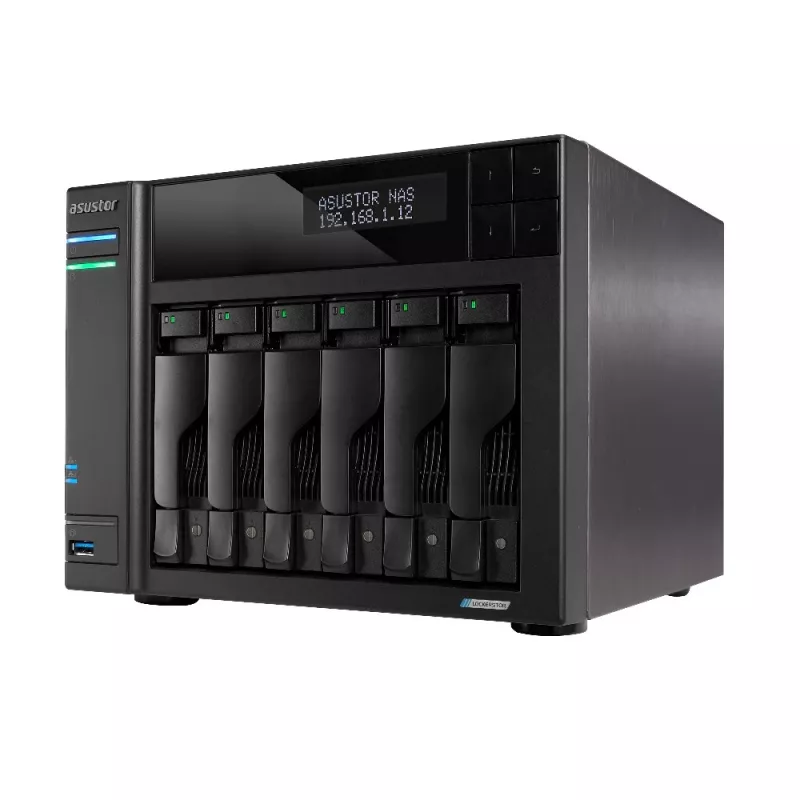 Asustor LOCKERSTOR 6 NAS Desktop Intel® Celeron® N5105 8 GB DDR4 HDD ADM nero