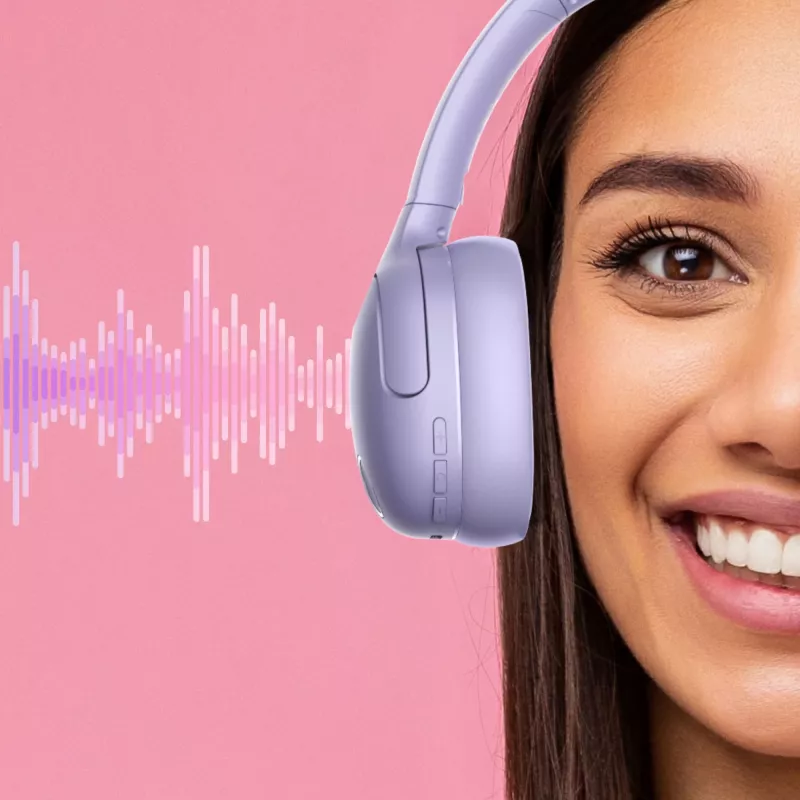Cuffie MANTA HDP1001PU Rytmo Elegance viola over-ear con filo, modello HDP1001PU