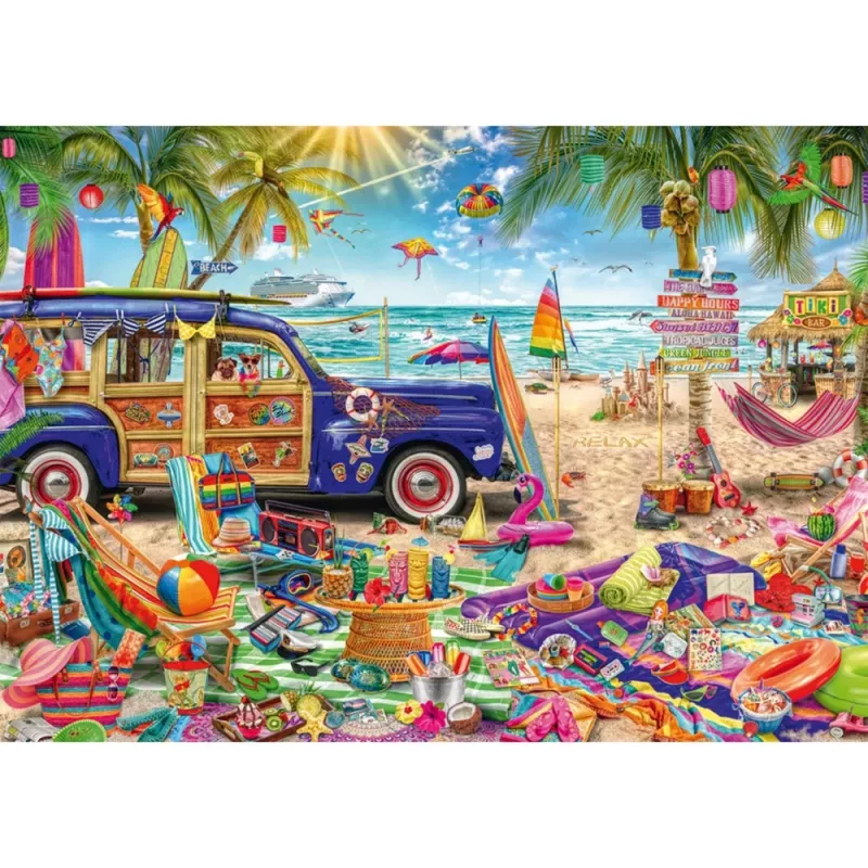 Sonnige Auszeit am Strand, puzzle 1000 pezzi