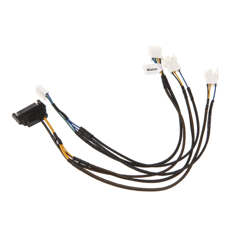 Cavo splitter PWM per ventole Akasa Flexa FP3S (3 ventole), rivestito, 30 cm