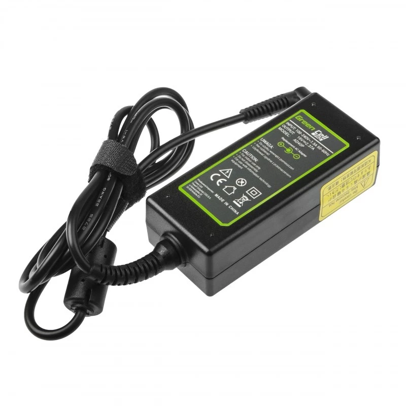 Alimentatore Green Cell AD40P 45W per laptop, 19V 2,37A, da CA a CC, ingresso 100–240V, nero
