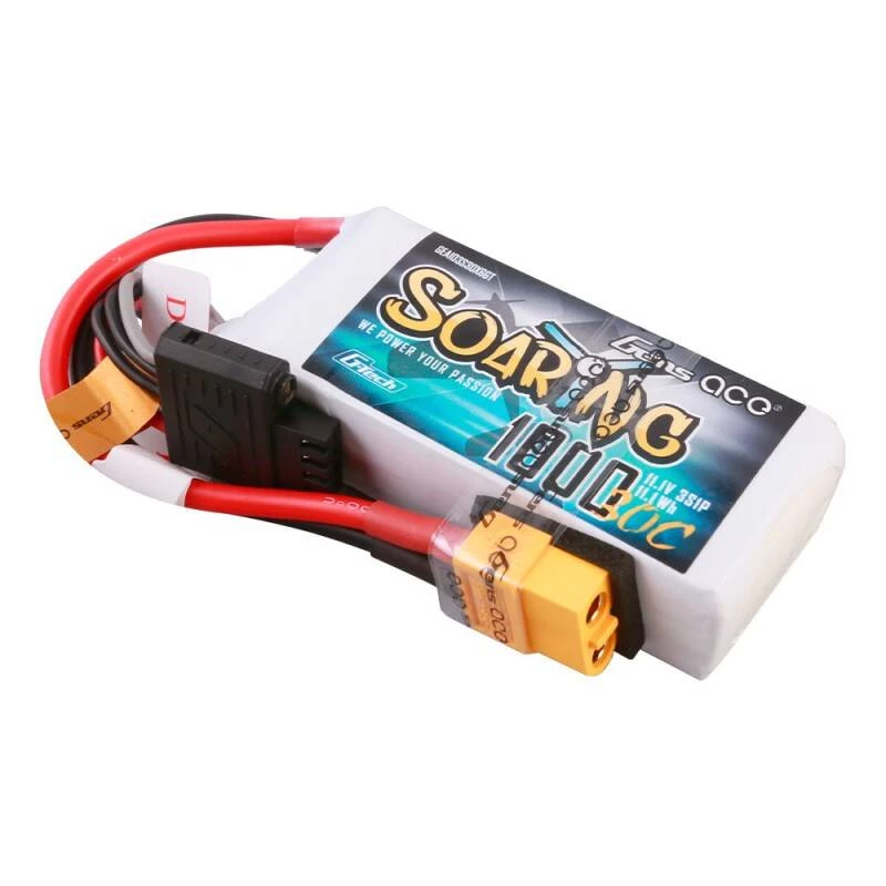 Batteria Gens ace Soaring 1000mAh 11,1V 30C 3S1P Lipo Pack