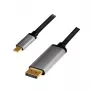 LogiLink CUA0100 Adattatore cavo DisplayPort USB 3.2 Gen1 Type-C 1,8m nero grigio