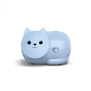 Mesh-Vernebler Omron Nami Cat NE-C303K-KDE — inalatore da tavolo, 0,35 ml/min, per bambini e adulti, blu, B235 × T148 × H157 mm