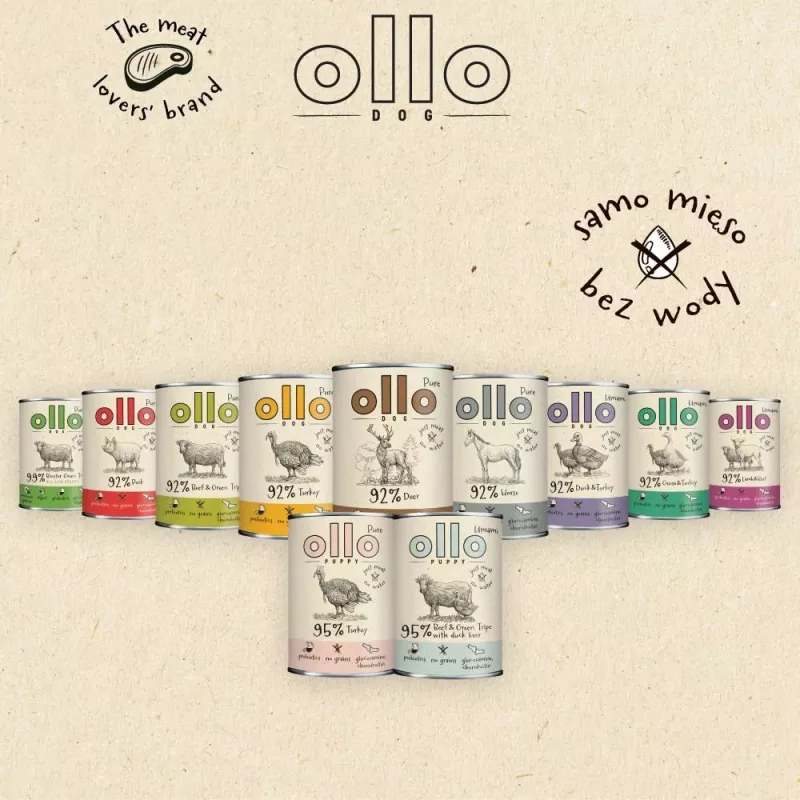 OLLO Pure Horse - Cibo umido per cani - 400g