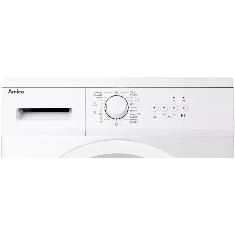 Amica WA0S610DO lavatrice a carica frontale, 6 kg, 1000 giri/min, bianca