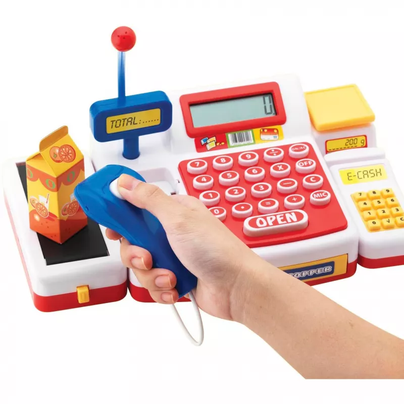 Playset Simba‑Dickie cassa supermercato con scanner modello 104525700, set cassa giocattolo