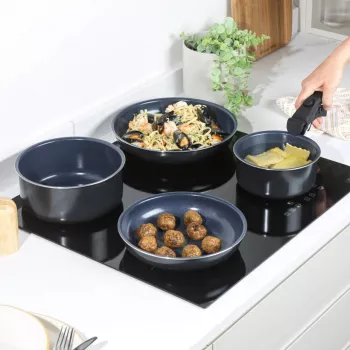 Set pentole Russell Hobbs RH03319EU7, 5 pezzi, padelle antiaderenti, lavabili in lavastoviglie